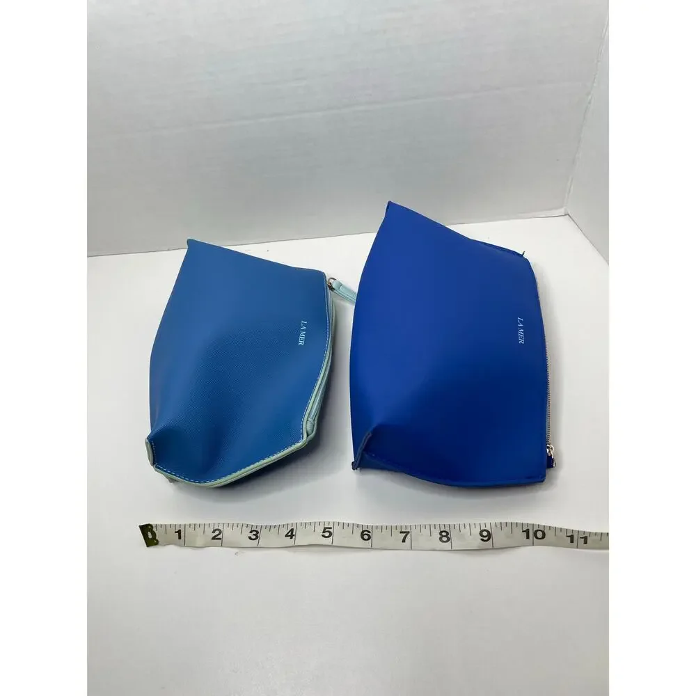 La Mer Travel Cosmetic Bag Pouch Purses (2) Blue